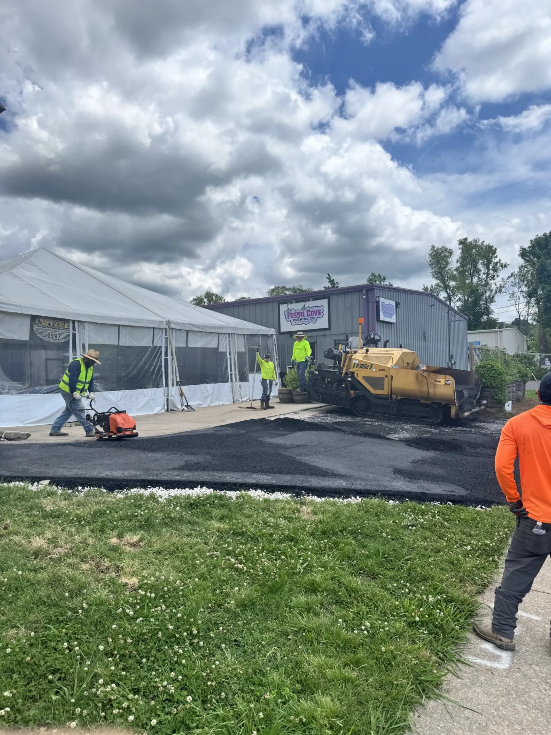 Parking lot paving at Fossil Cove in Fayetteville, Arkansas